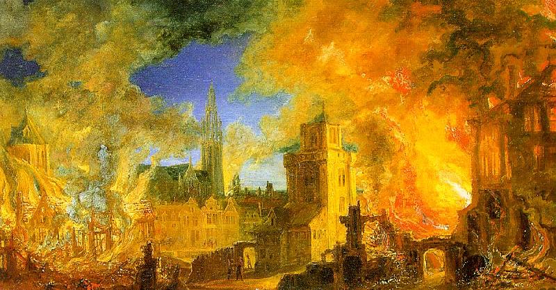 Daniel van Heil The Gunpowder Storehouse Fire at Anvers